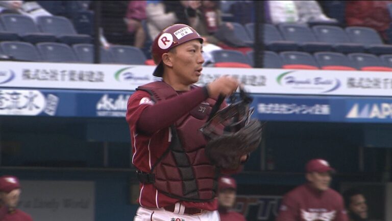 【プロ野球パ】ランナーを見破った嶋の完壁なる盗塁阻止　2015/04/05 M-E