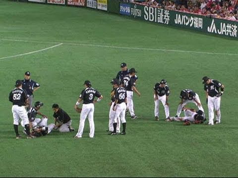 【ものすごい勢いで交錯】千葉ロッテ 勝利目前で大アクシデント
