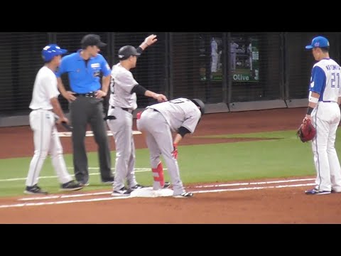 巨人増田大輝選手にアクシデント発生！ヒット直後に足を押さえて途中交代へ！萩尾選手の犠飛で追加点！巨人vs日ハム 7回表