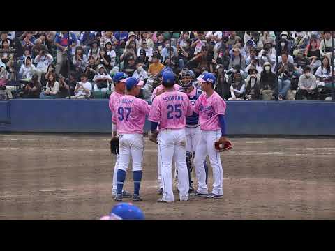 2024.04.20【ファーム】岡田俊哉復帰登板で初セーブ！笑顔で喜ぶ選手たちと拍手を送る超満員の観客！