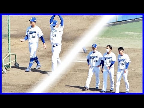 若竜ナインの二軍ファーム風景　星野 福元 松田 石森 橋本【中日ドラゴンズ 2022年プロ野球 2軍ファーム戦ウエスタンリーグ ナゴヤ球場】