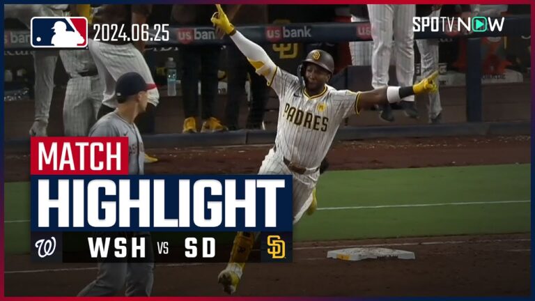 【パドレスが10回逆転サヨナラ勝ち！】ナショナルズ vs パドレス 試合ハイライト MLB2024シーズン 6.25