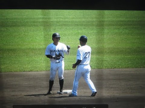 くふうハヤテベンチャーズ 居谷匠真選手 右中間を抜けるツーベースヒット 二塁打 第2打席 VS オリックスバファローズ 佐藤一磨投手 2024/7/4 ちゅーるスタジアム