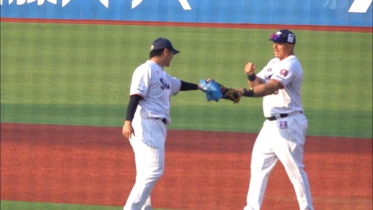 清水昇が危なげなく締めた！勝利の瞬間ハイタッチ！東京ヤクルトスワローズ 2024/06/29