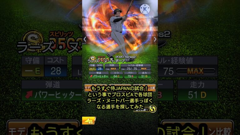 もうすぐ侍JAPANの試合！という事でプロスピAで各球団ラーズ・ヌートバー選手っぽくなる選手を探してみた