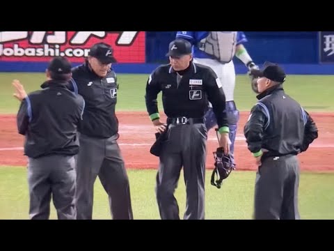 中村悠平の守備妨害で審判団が出した結論は？【2024年開幕戦】