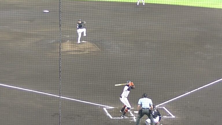 ブリンソンをファールフライに抑える中村稔弥【イースタン・読売ジャイアンツ対 千葉ロッテマリーンズ2023年6月20日】