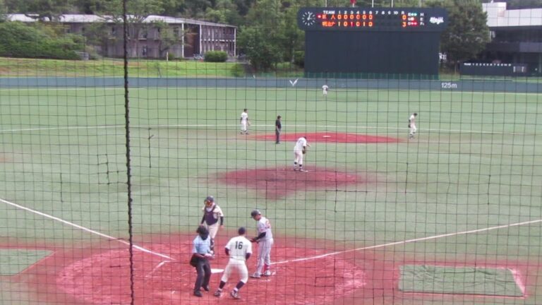 巨人 前田研輝を打ち取る石原勇輝（練習試合 明治大学 対 読売ジャイアンツ３軍  2023年8月13日）