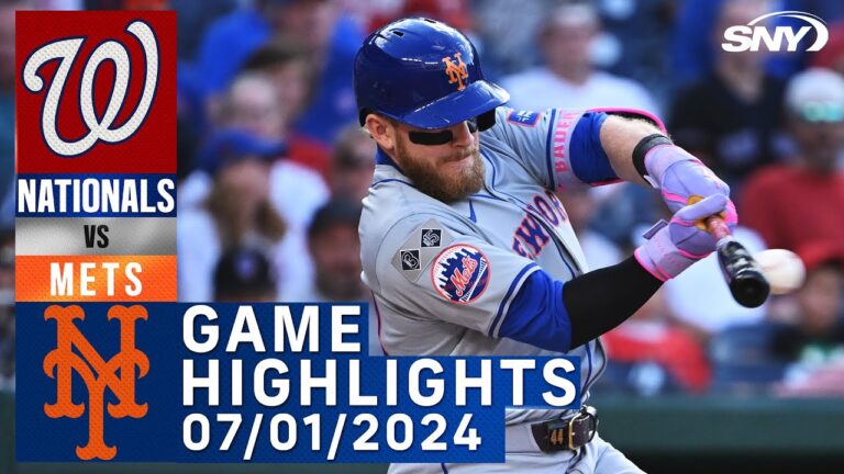メッツ対ナショナルズ (2024 年 7 月 1 日) | NY メッツ ハイライト | SNY