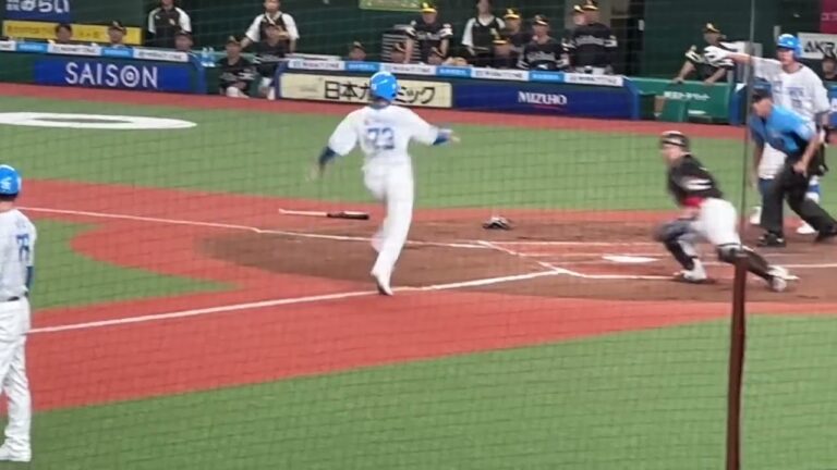 【さすがに遅い…】高木渉デッドボール➡︎2アウトで源田壮亮左中間2ベースで高木本塁アウト  渡辺監督代行　序盤「足がもつれているような感じ」【西武vsソフトバンク】2024/7/19