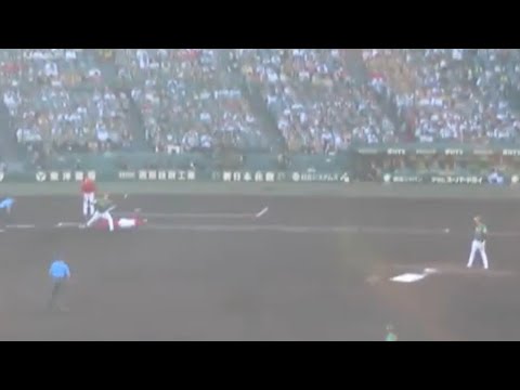 カープ2回　矢野気合いの一塁ヘッドスライディング内野安打、先制❗💪　カープビジター席は宮島さん🎵わっしょい❗わっしょい❗