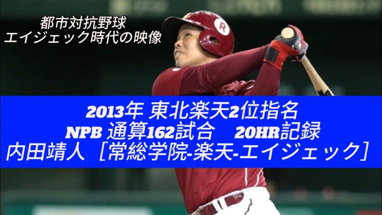 【都市対抗 野球大会】2013年楽天2位指名　内田靖人　内野手【常総学院-楽天-エイジェック】