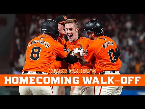 Mark Canha Hits Walk-Off Sac Fly in Bay Area Homecoming | San Francisco Giants Highlights