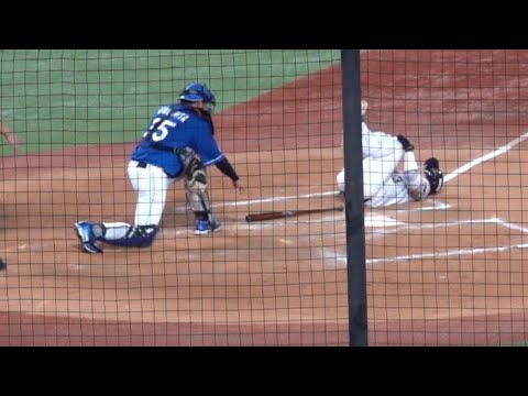 内山壮真の脚に自打球が直撃！痛みに悶える！東京ヤクルトスワローズ 2024/08/12