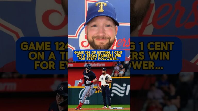Game 124 of betting 1 cent on a Texas Rangers WIN for every follower… #shorts #texasrangers
