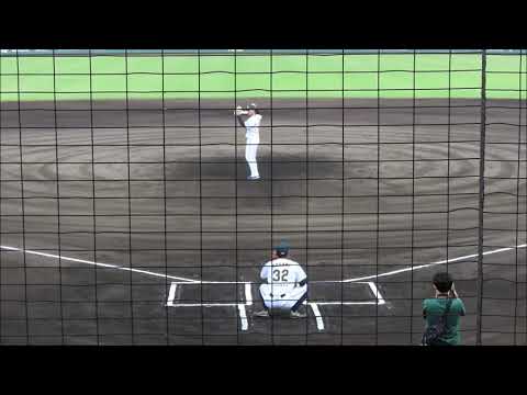 2024年8月7日　富山GRNサンダーバーズ　立野和明投手　引退セレモニーでのファーストピッチセレモニー