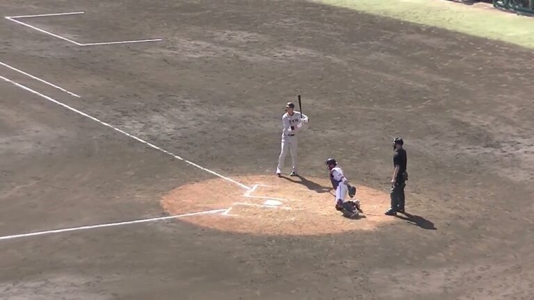 秋広優人を三振に取る大江竜聖 2023/2/17ジャイアンツ沖縄キャンプ紅白戦