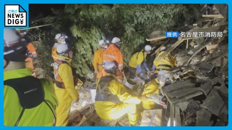 蒲郡の住宅に土砂崩れ 3人死亡 40代の娘2人は救助…懸命の呼びかけに「声が聞こえた」サイレントタイム