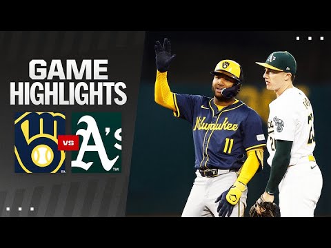 ブルワーズ対アスレチックス戦ハイライト (8/23/24) | MLB ハイライト