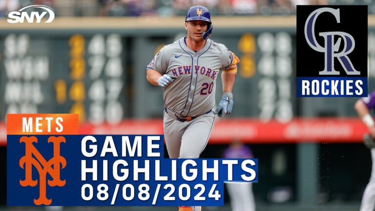 メッツ対ロッキーズ (2024 年 8 月 8 日) | NY メッツ ハイライト | SNY
