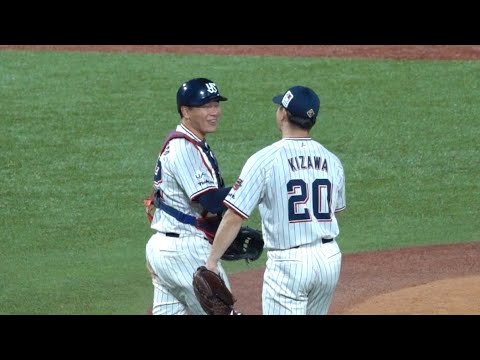 木澤尚文が締めた！勝利の瞬間ハイタッチ！東京ヤクルトスワローズ 2024/09/13