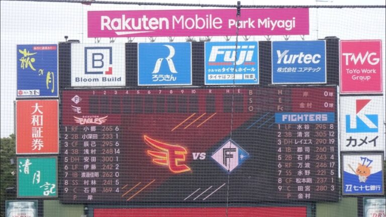 東北楽天ゴールデンイーグルス vs 北海道日本ハムファイターズ 20回戦  スタメン発表現地映像（2024.9.16）