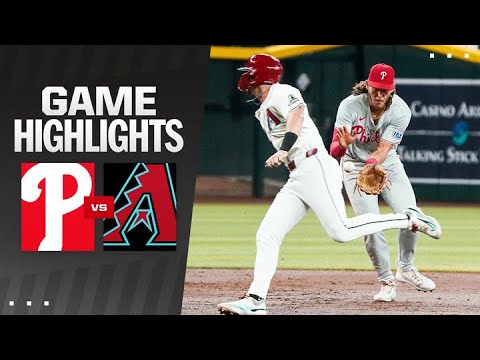 フィリーズ対ダイヤモンドバックス 試合ハイライト (8/11/24) | MLB ハイライト