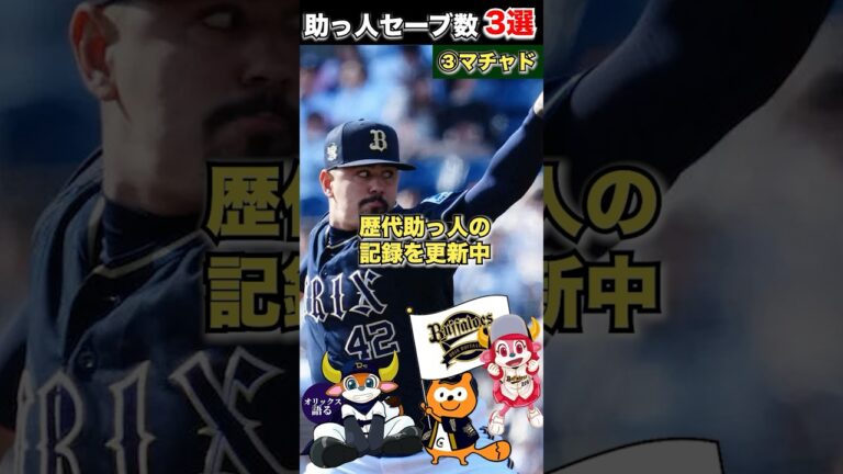 【最高級の助っ人】歴代助っ人のシーズン最多セーブ数ランキングTOP3【オリックスバファローズ】
