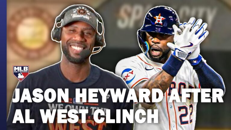 ジェイソン・ヘイワードが今夜クリンチ・セレブレーション中にMLBに加入しました！