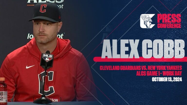 アレックス・コブ、ALCS対ヤンキースでガーディアンズのためにピッチング準備