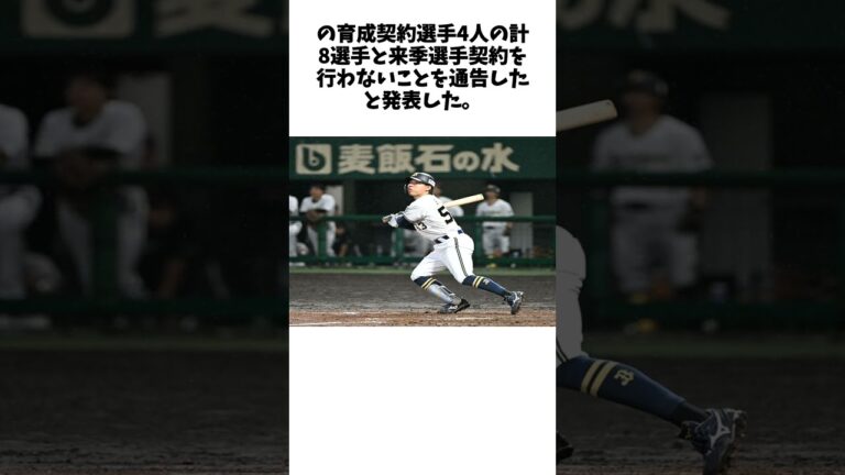 【オリックス】宜保翔、村西良太、前佑囲斗、河内康介ら８選手に戦力外通告 #shorts #野球 #野球ネタ #プロ野球