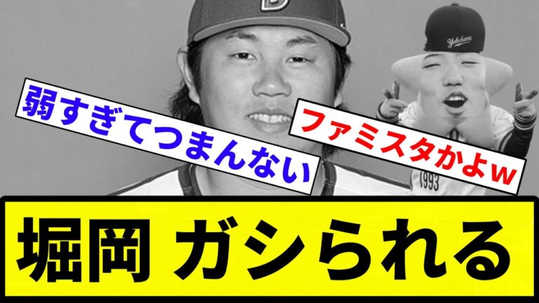 【もうダメダメ】堀岡 ガシられる【プロ野球反応集】【1分動画】【プロ野球反応集】