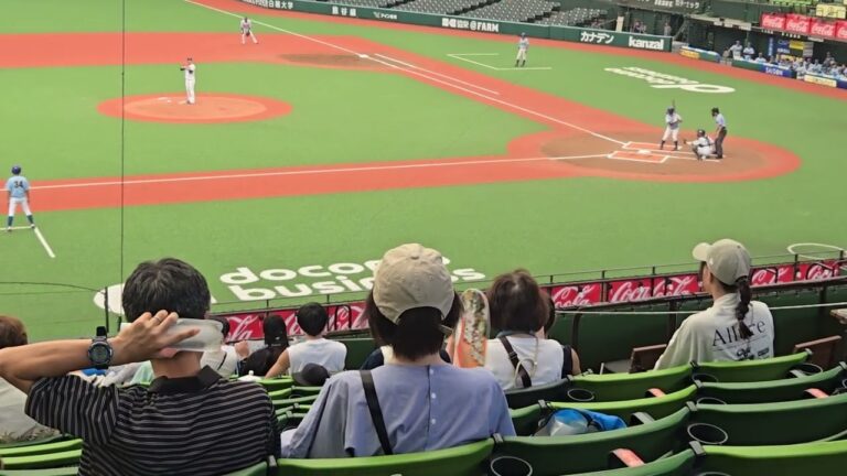20240811　オープン戦　城西国際大　菱田 万尋　西武　伊藤 翔　右安打