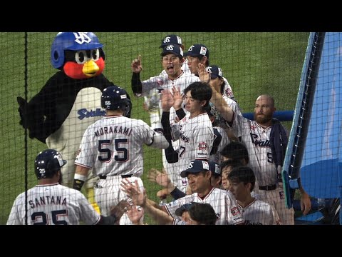 完全ハイライト ヤクルト4×-0阪神 ホームラン 村上宗隆 勝ち投手 サイスニード　、長岡秀樹 高津監督 西川遥輝 サンタナ 丸山和郁 宮本丈 山田哲人 ヤクルトハイライト　2024年8月7日