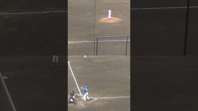 古川裕大を三振にとる直江大輔（2024年4月18日  読売ジャイアンツ対 日本ハムファイターズ 2軍） #直江大輔