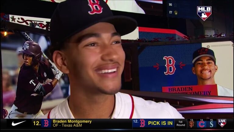 レッドソックスが2024年ドラフト全体12位でブレイデン・モンゴメリーを指名したことをMLBネットワークが完全報道