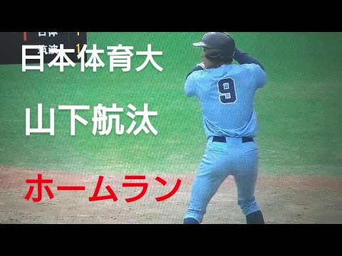 日本体育大学　山下航汰　ホームラン(鯖江ボーイズ-京都外大西)【2024年 首都大学野球秋季リーグ戦】