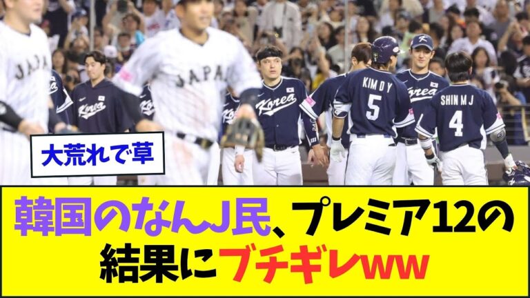 韓国のなんJ民、プレミア12で日本に完敗し大荒れにww【なんJなんG反応】【2ch5ch】