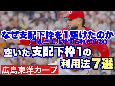 【広島東洋カープ】まさかのコルニエルの退団に驚きました　コルニエルを切ってまで枠を空けたかったのか！？　１枠空けた理由を７つ考えてみました　【ロベルト・コルニエル】【ジョハン・ドミンゲス】【カープ】