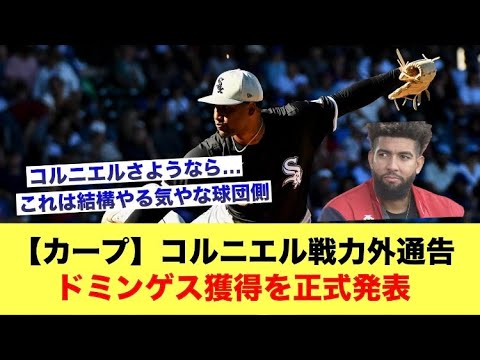 【カープ】コルニエル戦力外通告ドミンゲス獲得を正式発表【広島カープスレ】
