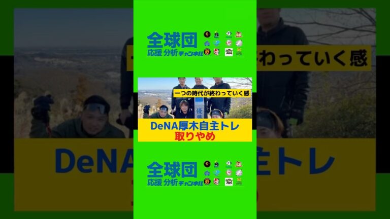 DeNA三嶋ら、DeNA名物「厚木自主トレ」取りやめ　三浦監督にも報告#横浜優勝#横浜denaベイスターズ#厚木自主トレ