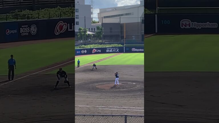 イースタン・リーグ　40 西村天裕投手　登板風景　2024年6月4日　鎌ヶ谷スタジアム　日ハムvs千葉ロッテマリーンズ