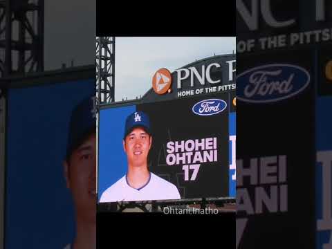 ドジャース・MVPトリオの選手紹介（大谷翔平選手、ベッツ、フリーマン）。パイレーツの本拠地でももちろん大注目。#shoheiohtani