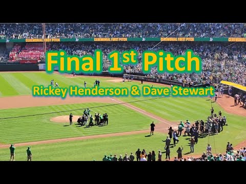 リッキー・ヘンダーソンとデイブ・スチュワートがオークランド・コロシアムで決勝第1球を投げる |リッキー・ヘンダーソン、安らかに
