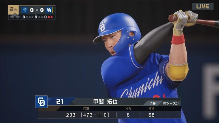【プロスピ2024】新生ドラゴンズ2025シーズン開幕戦 1試合full