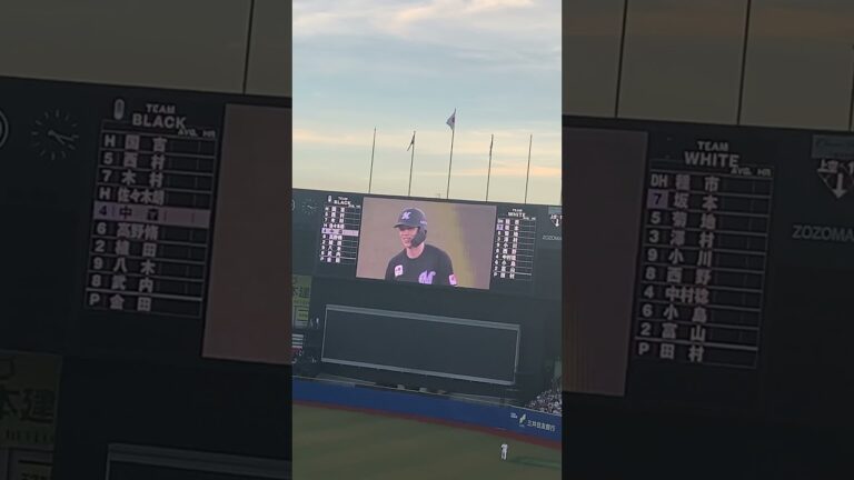 MARINES FAN FEST 2024  千葉ロッテマリーンズ　白黒野球対決  17佐々木朗希投手、27田村龍弘選手からタイムリー　革命中　ZOZOマリンスタジアム  2024年11月17日
