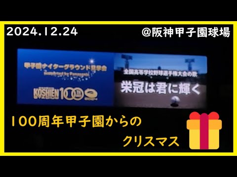 [2024.12.24] 森下選手の4試合連続ホームラン時のHR演出が観れた、100周年記念の"甲子園ナイターグラウンド見学会"！ ＠阪神甲子園球場～グラウンド視点～【阪神タイガース】