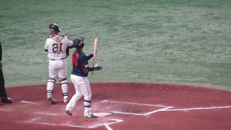 左右反転 石橋康太が左打者だったら（日本 対 オーストラリア アジアCS　侍ジャパン 2023年11月18日）