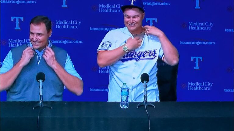 Joc Pederson Puts on the Rangers Jersey & Talks About Why he signed with the Rangers