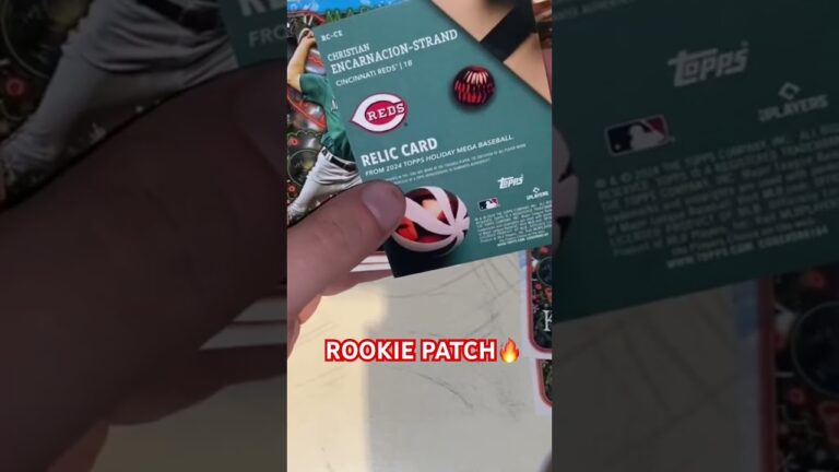Holiday Reds Rookie Jersey Card Pull 👀🔥 #toppschrome #MLB #BaseballCards
